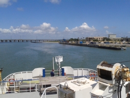 General Rudder Departs Galveston
