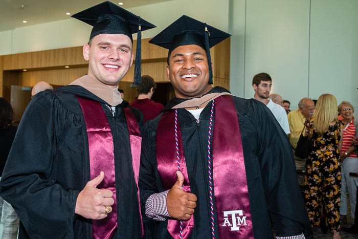 Master of Maritime Administration & Logistics graduates Trey Wright '19 and Marques Grims '19 graduated from the MMAL program in spring 2019.