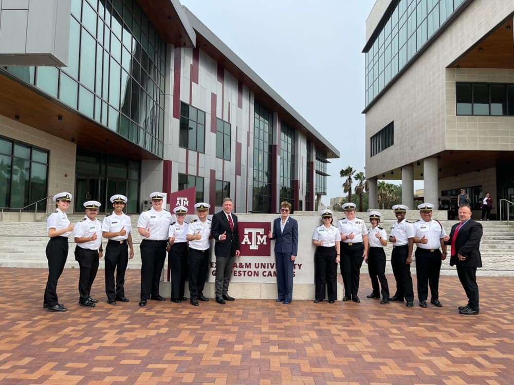 Maritime Administrator Rear Admiral Ann Phillips visiting Texas A&M University at Galveston