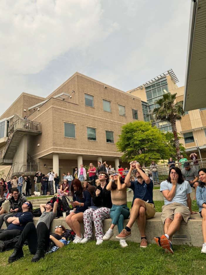 The solar eclipse viewing party at Texas A&M University at Galveston