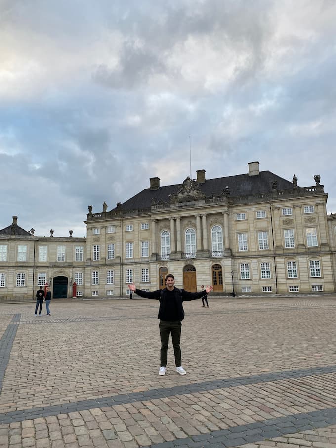 Anthony Feghali poses during his international travels in Denmark.